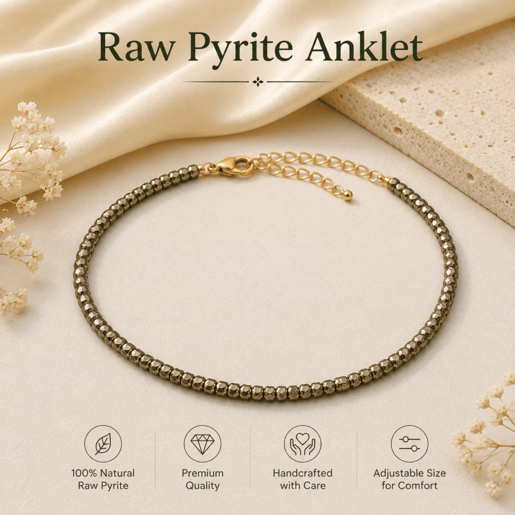 Raw Pyrite Anklet